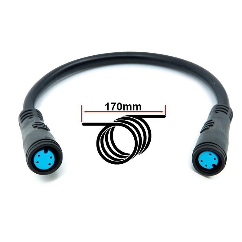 17cm waterproof adapter connector 8mm 4 pin FF 3pcs