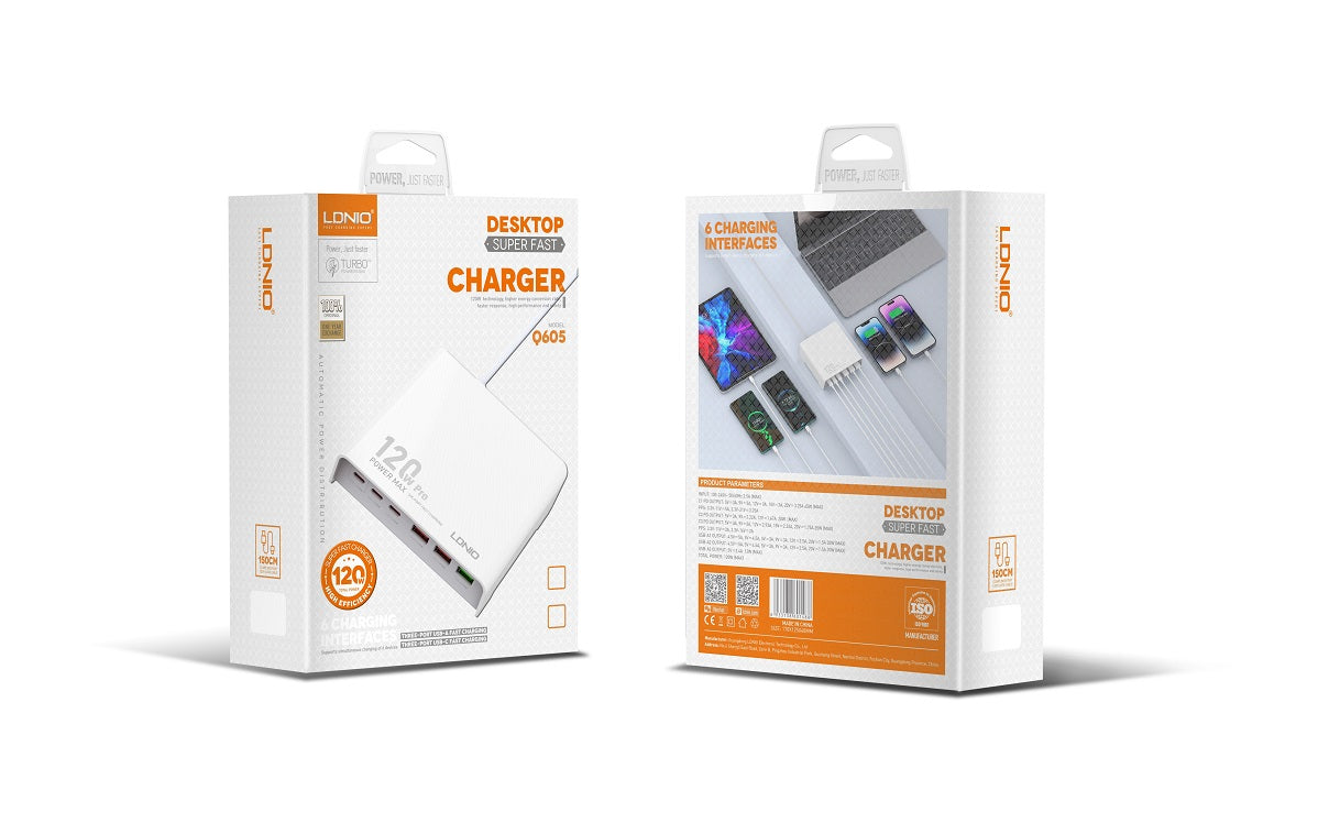 LDNIO Q605 120W višeportna stanica za punjenje