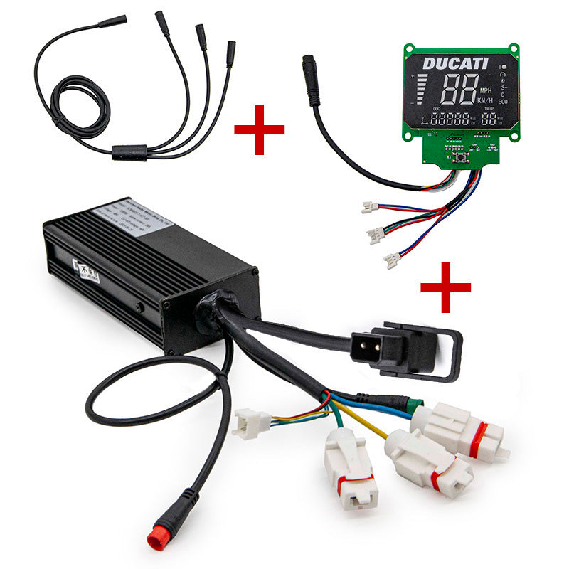 Controller set + screen 48V 1200W for Ducati (C18 connector) 