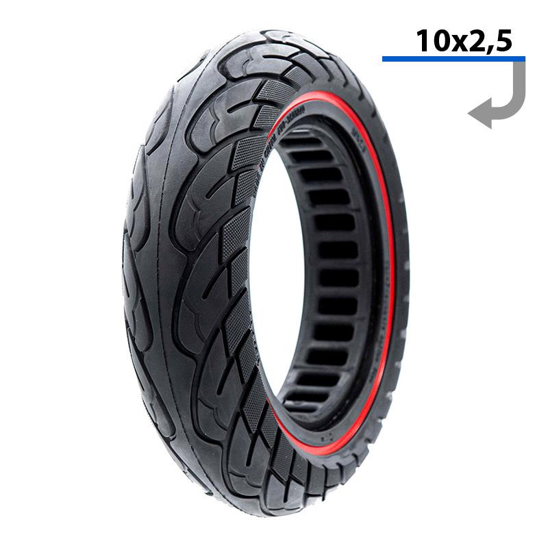 Ultra light solid tire 10x2.5-6.1/B34 - red line