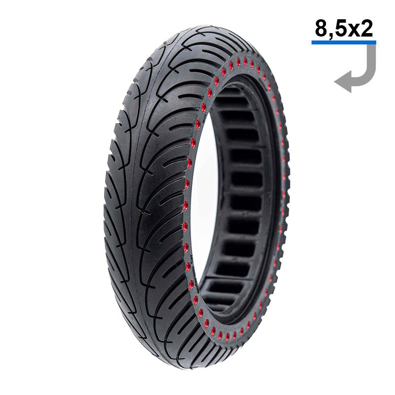 Ultra light solid tire 8.5x2-6.1/B34 - red dots