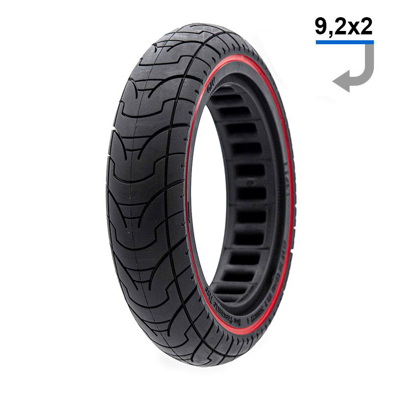 Ultra light solid tire 9.2x2-6.1/B34 - red line