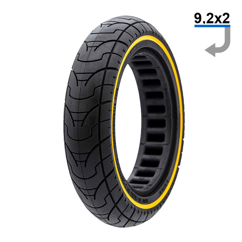 Ultra light solid tire 9.2x2-6.1/B34- yellow line