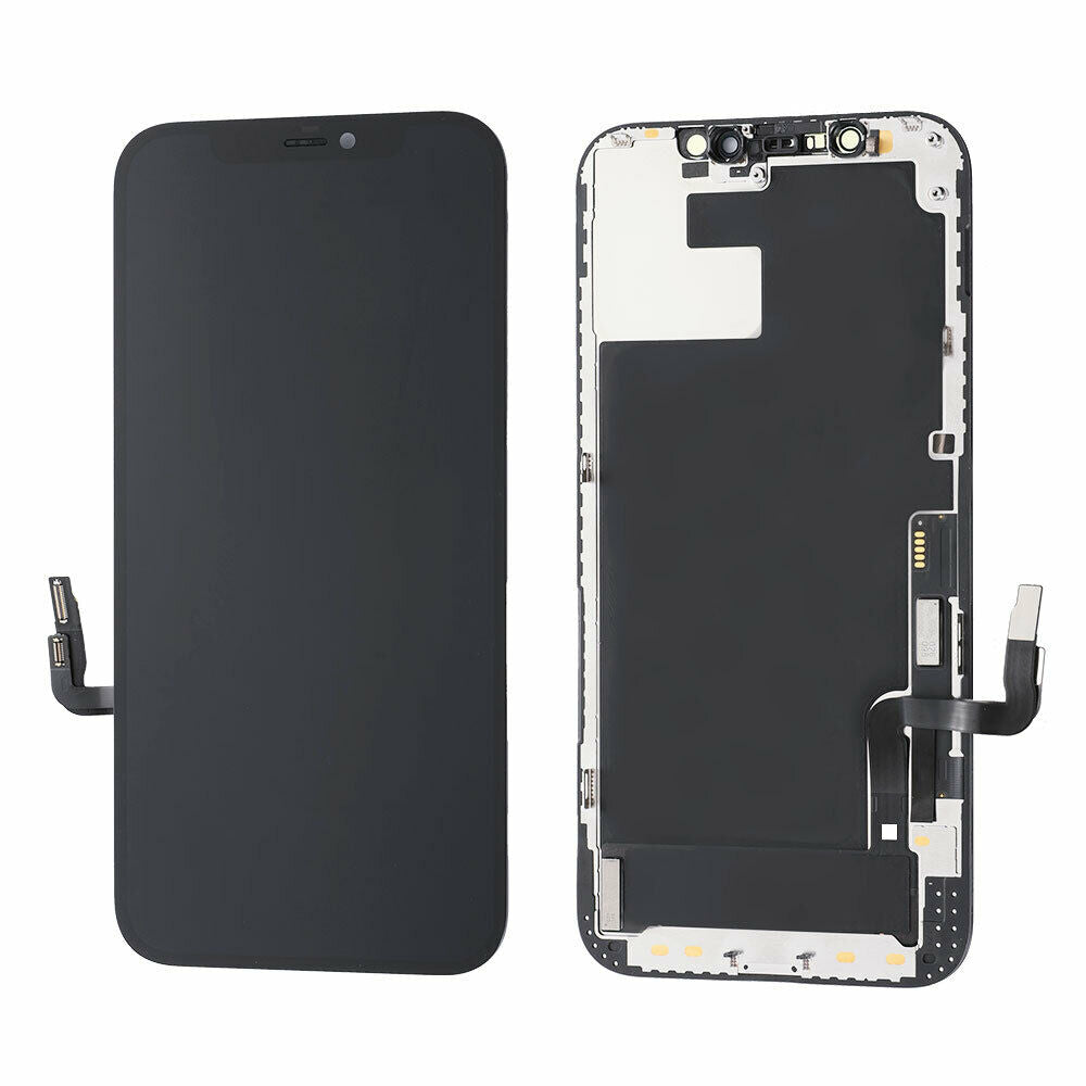 LCD iPhone 12 / iPhone 12 Pro + touch + frame Black OEM Original