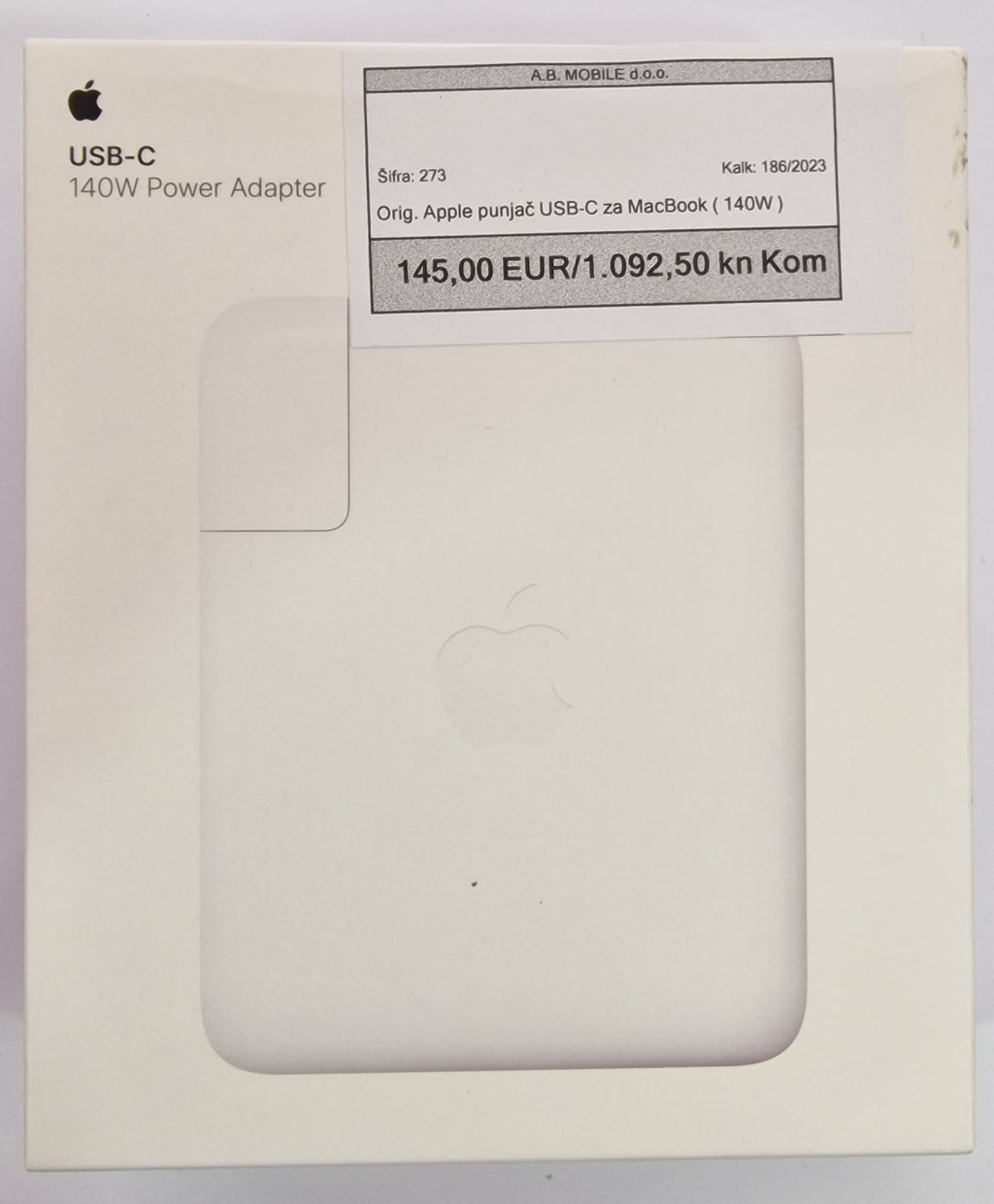 Original kućni punjač Apple Tip-C za prijenosno računalo Macbook 140W ( Model MLYU3ZM/A )