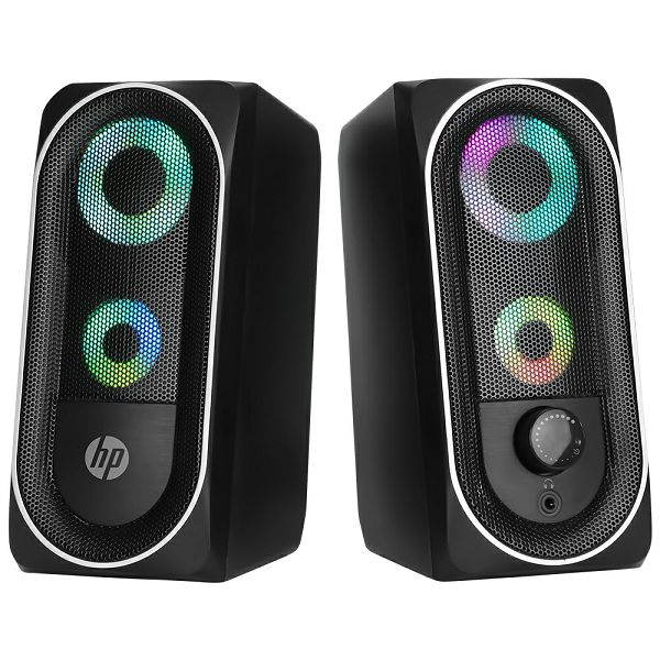 SPEAKERS HP DHE-6001 3.5 mm LED BLACK