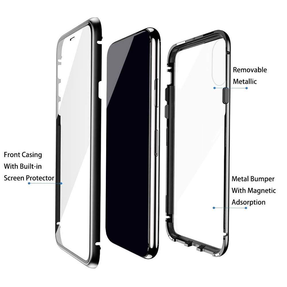 METAL MAGNETIC 360 CASE FOR SAMSUNG NOTE 20 ULTRA, N986F SILVER