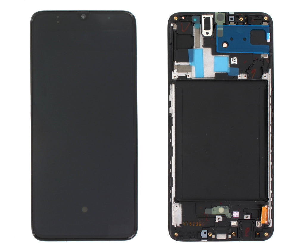 LCD Samsung A70 A705 + touch + okvir Crni Service Pack Original EU