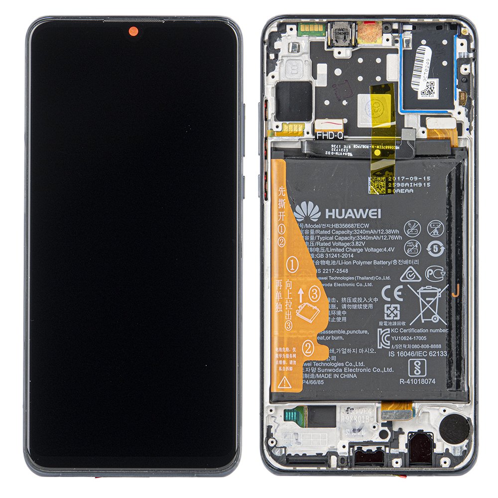 LCD+TOUCH+FRAME+BATTERY FOR HUAWEI P30,ELE-L29,ELE-L09 ORIGINAL EU