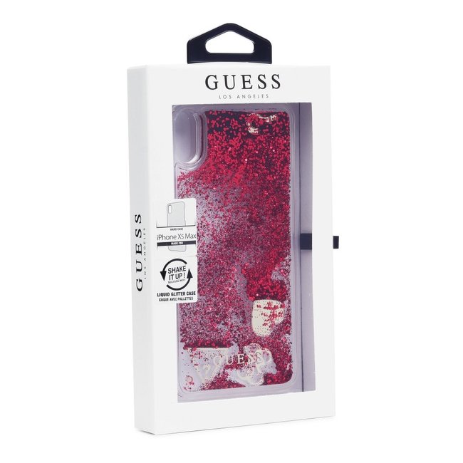 GUESS MASK FOR IPHONE X/XS LIQUID GLITTER HARD CASE