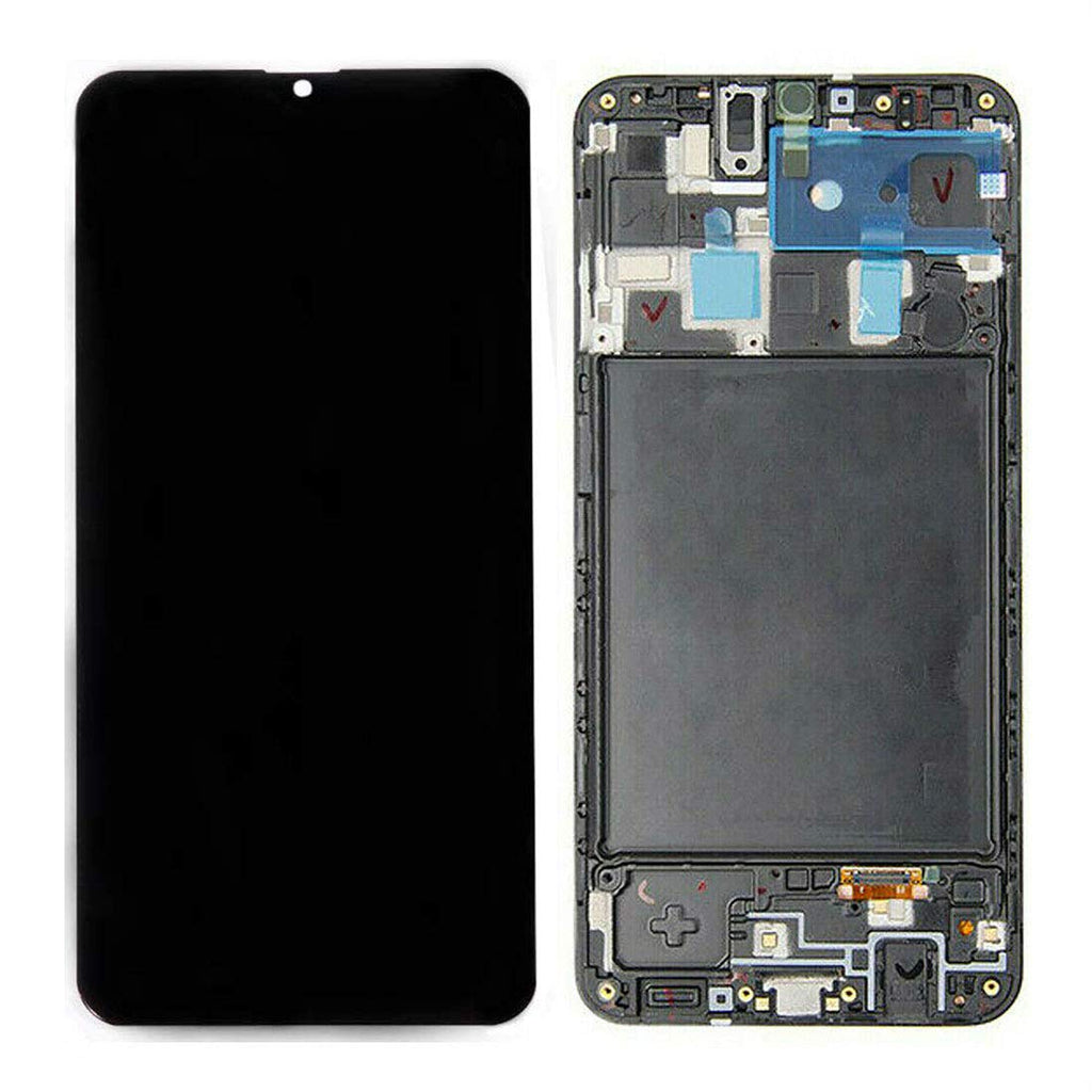 LCD Samsung A20 A205 + touch + okvir Crni Service Pack Original EU